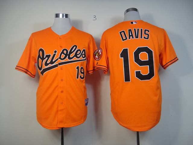 Men Baltimore Orioles #19 Davis Orange MLB Jerseys->->MLB Jersey